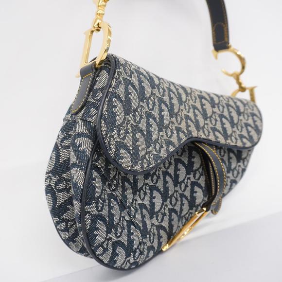 Dior Trotter Christian Handbag  Blue Saddle - Picture 1 of 16
